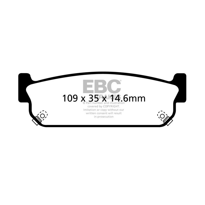 Pastillas de freno DP41784R YELLOWSTUFF EBC para Nissan Stagea C34, Infiniti J30 M45 Q45 y Nissan Leopard Y33.