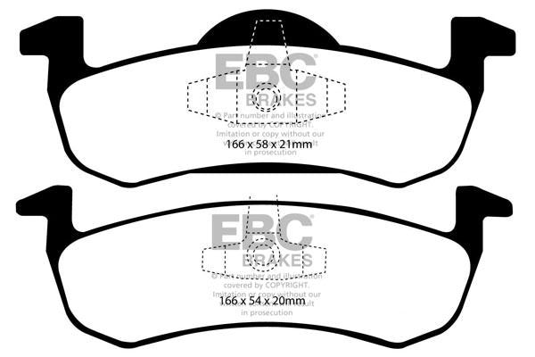 DP61804 Pastillas de freno GREENSTUFF EBC Brakes para Ford Expedition LINCOLN Navigator Ford Expedition LINCOLN MKT Navigator