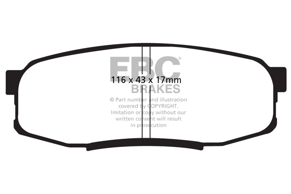 DP51816NDX Pastillas de freno BLUESTUFF NDX EBC Brakes para Lexus LX450 LX570 Toyota Landcruiser URJ202 Landcruiser UZJ200 Landcruiser URJ200 Landcruiser Landcruiser VDJ200 Sequoia Lexus LX570 Toyota Land Cruiser Sequoia Tundra