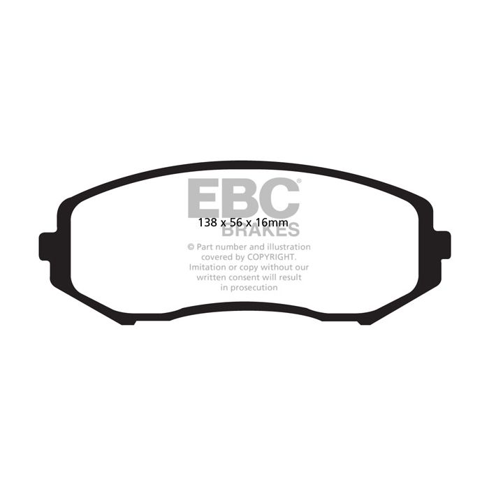 Pastillas de freno DP61818 GREENSTUFF EBC para Suzuki Grand Vitara TA74, Grand Vitara TD54, Grand Vitara TDA4, Grand Vitara T-44.