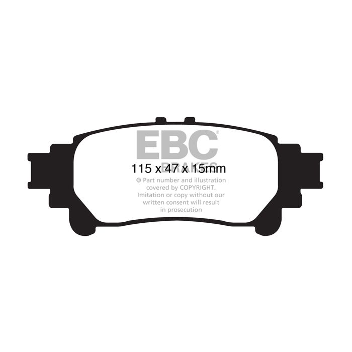Pastillas de freno DP61850 GREENSTUFF EBC para Lexus RX450h, Toyota Highlander, Sienna, Lexus RX350, RX450H y Toyota Highlander Sienna.