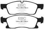 DP61871 Pastillas de freno GREENSTUFF EBC Brakes para Dodge USA Durango Jeep Grand Cherokee Mercedes-Benz Dodge Durango Jeep Grand Cherokee GLClass X166 GL350 GLClass X166 GL400 GLEClass W166 GLE250 D GLEClass W166 GLE250 D 4Matic GLEClass W166