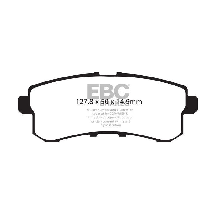 Pastillas de freno DP61876 GREENSTUFF EBC para Nissan Patrol Y62, Infiniti QX56, QX80 y Nissan Armada Y62.
