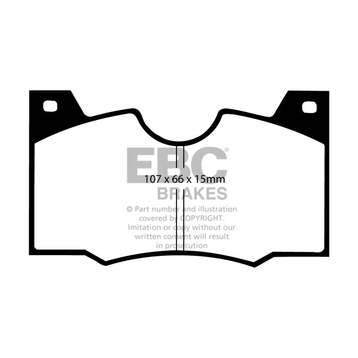Pastillas de freno DP4188R YELLOWSTUFF EBC para Lancia Fulvia 2000