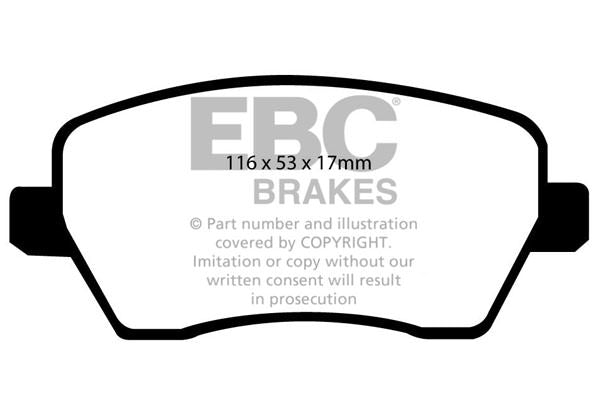 DP1903 Pastillas de freno ULTIMAX2 EBC Brakes para Nissan Micra K13 Note Opel Agila Suzuki Splash Swift Swift Z31 VAUXHALL Agila GERMAN E CARS Stromos