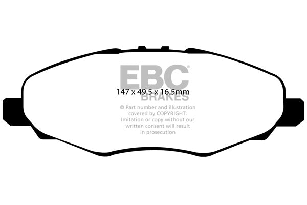 DP1924 Pastillas de freno ULTIMAX2 EBC Brakes para Toyota Innova AN40 Toyota COMMERCIAL HiLux Double Cab KUN15 HiLux Single Cab KUN15