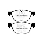 Pastillas de freno DP1938 ULTIMAX2 EBC para BMW X4 F26, X5 E70, X5 F15, X6 E71 y X6 F16.