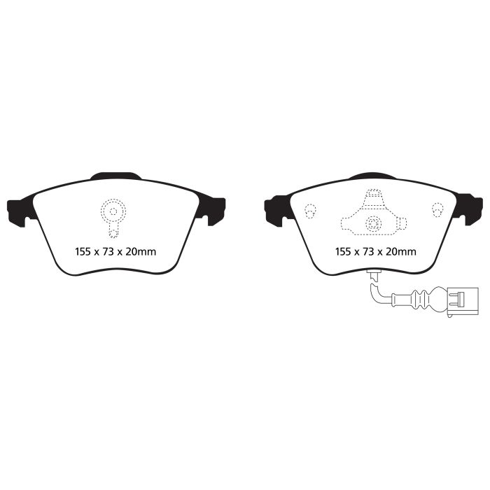 DP81946RPX Racing Brake Pads RP-X Racing EBC Brakes for Audi S3 8P PR-1ZK TT quattro 8J Volkswagen Golf Mk6 Scirocco Audi TT quattro TTS quattro Volkswagen Golf R Mk6 Scirocco R Golf Mk6 R