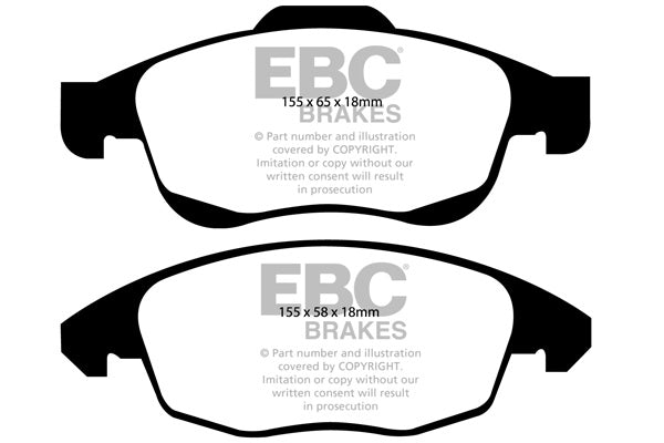DP1959 Pastillas de freno ULTIMAX2 EBC Brakes para Citroen Berlingo Multispace Grand C4 Picasso C4 2nd Generation C4 Picasso DS4 DS5 Citroen COMMERCIAL Berlingo DS DS4 Peugeot 5008 Partner Tepee Peugeot COMMERCIAL Partner