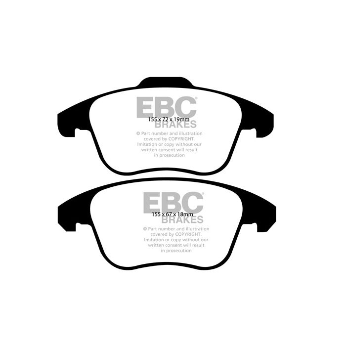 Pastillas de freno DP41960R YELLOWSTUFF EBC para Citroën C4 de 2.ª generación, C4 de 3.ª generación, DS4, DS5, DS3, Crossback, DS4, DS4 Crossback, DS5, Opel Corsa F, Peugeot 5008, Vauxhall Corsa F
