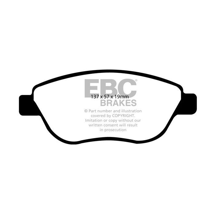 Pastillas de freno DP1966 ULTIMAX2 EBC para Opel Corsa D, VAUXHALL Corsa D, VAUXHALL COMERCIAL y Corsa Van.