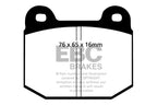 DP4197R Pastillas de freno YELLOWSTUFF EBC Brakes para Alfa Romeo 75 90 Alfetta Alfetta GTV Alfetta GTV6 Giulietta 116 RZ SZ Coupe BMW Serie 3 E21 315 Serie 3 E21 316 Serie 3 E21 318 Serie 3 E21 320 Serie 3 E21 323 BMW ALPINA B6 E21 Lotus Esprit