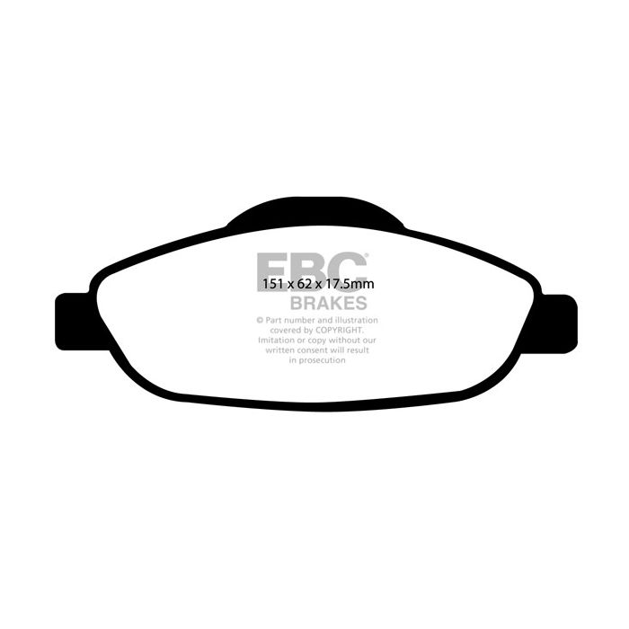 DP41978R YELLOWSTUFF EBC brake pads for Peugeot 308, 308 CC, 308 SW, 3008, and 308 SW SE.