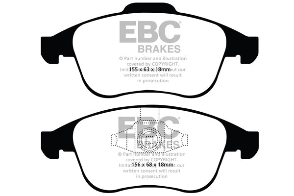 DP1993 Pastillas de freno ULTIMAX2 EBC Brakes para Renault Laguna 3 Laguna 3 Coupe
