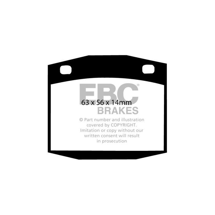 Pastillas de freno DP201 ULTIMAX2 EBC para Datsun Bluebird 610, Sunny B210 120Y Sedán, Sunny B210 120Y Familiar, Sunny B310 120Y, Sunny B310 140Y Violeta 710, Nissan Bluebird 610, Sunny B210 120Y, Sunny B310 120Y, Sunny B310 140Y Violeta 710