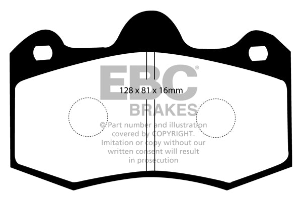 DP4036R Pastillas de freno YELLOWSTUFF EBC Brakes para Lotus Evora Exige Series 3 MORGAN Aero 8 NOBLE M12 Renault Clio Mk2 Seat Ibiza 6L Ibiza 6J TVR Cerbera Sagaris Tamora T350 Tuscan Typhon Lotus Evora Exige MORGAN Aero 8 NOBLE M12 Holden