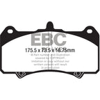 Pastillas de freno de competición DP8074RP1 RP-1 Racing EBC Brakes