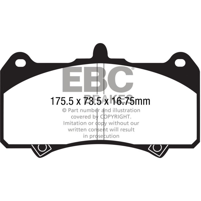 Pastillas de freno de competición DP8074RP1 RP-1 Racing EBC Brakes
