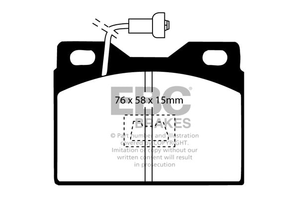 Pastillas de freno DP220/4 ULTIMAX2 EBC Brakes para Chrysler UK Alpine Peugeot 204 305 Peugeot COMMERCIAL 305 Van SIMCA 1307 1308 1309 TALBOT Samba Solara