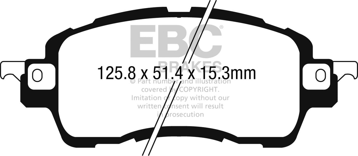 DP22275 Pastillas de freno GREENSTUFF EBC Brakes para Mazda 2 Mazda 2 SCION iA Toyota Yaris IA Yaris Sedan