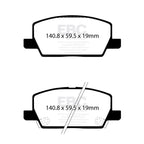 DP22420 GREENSTUFF EBC Brake Pads for Opel Mokka X and VAUXHALL Mokka X