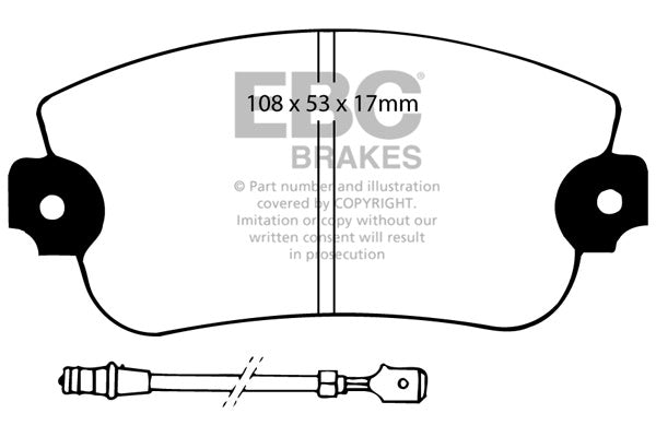 DP230 Pastillas de freno ULTIMAX2 EBC Brakes para Lancia Beta Beta Coupe Beta HPE Beta Spider Trevi Seat Beta