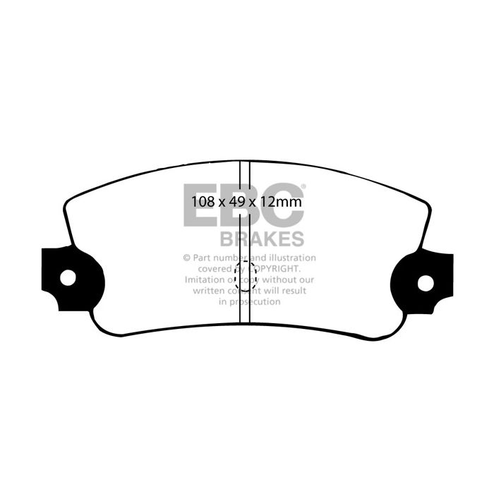 Pastillas de freno DP231 ULTIMAX2 EBC para Lancia Beta, Beta Coupe, Beta HPE, Beta Spider, Trevi y Seat Beta