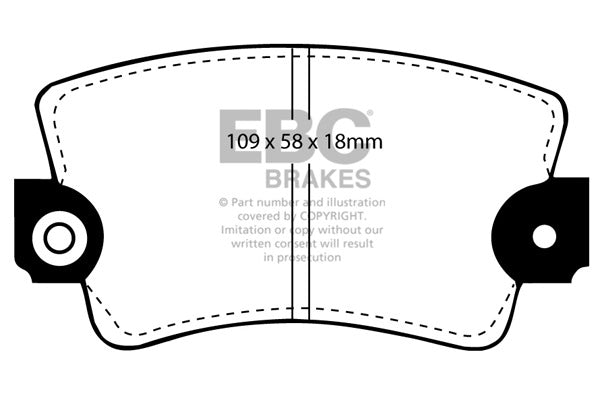 Pastillas de freno DP324 ULTIMAX2 EBC Brakes para Renault 20 Renault COMMERCIAL Trafic T800 Trafic T1000