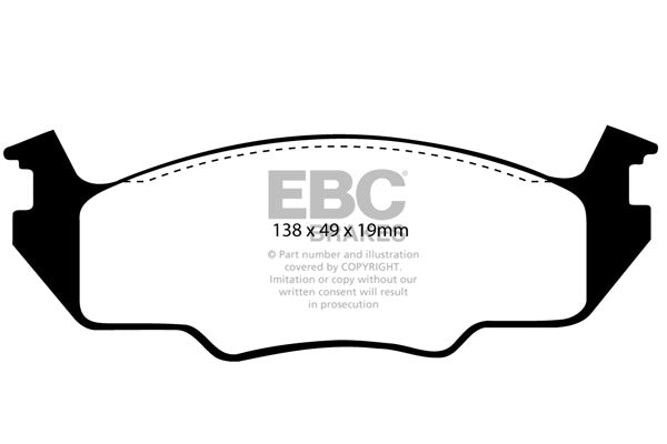 DP366/2 Pastillas de freno ULTIMAX2 EBC Brakes para Volkswagen Golf Mk1 Jetta Mk1 Passat B1 Estate Passat B1 Passat B2 Scirocco Mk1