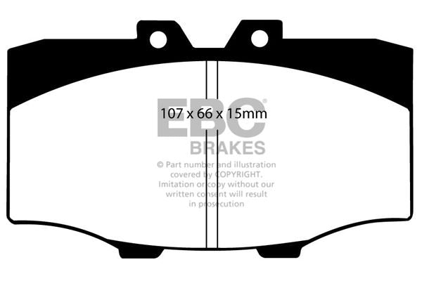 DP380 Pastillas de freno ULTIMAX2 EBC Brakes para Toyota Landcruiser RJ70 Landcruiser FJ60 Landcruiser LJ70 Landcruiser LJ71 Landcruiser BJ60 Landcruiser BJ70 Landcruiser BJ73 Landcruiser BJ71 Landcruiser PZJ70 Landcruiser HJ60 Landcruiser HJ61