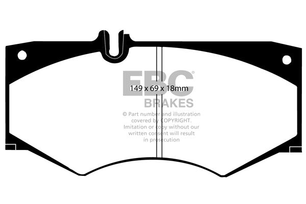 DP413 Pastillas de freno ULTIMAX2 EBC Brakes para Mercedes-Benz Mercedes-Benz COMMERCIAL Transporter BM 207 D Transporter BM 208 Transporter BM 208 D Transporter BM 209 D Transporter BM 210 Transporter BM 210 D Transporter BM 307 D Transporter BM
