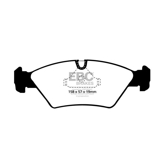 DP414 ULTIMAX2 EBC Brake Pads for BMW 5 Series E28 518, 5 Series E28 520, 5 Series E28 524, 5 Series E28 525, 5 Series E28 528, 5 Series E28 535, 6 Series E24 628, 6 Series E24 635 and Porsche 928 5 Series E28 M535.