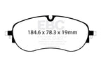 DP42452R Pastillas de freno YELLOWSTUFF EBC Brakes para Audi Q4 etron Sportback Q4 etron Q4 etron quattro Sportback Q4 etron quattro Skoda Enyaq Coupe iV RS Enyaq Coupe iV vRS Enyaq iV 50 Enyaq iV 60 Enyaq iV 80 Enyaq iV 80X Enyaq iV RS Enyaq iV vRS
