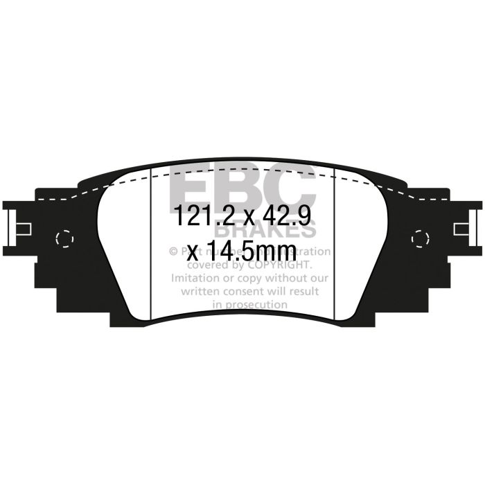 Pastillas de freno DP43080R YELLOWSTUFF EBC para Lexus ES300h RX450h UX250h Suzuki Across Toyota Camry Rav 4 XA50 Lexus RX350 RX450H Toyota RAV 4 RX200t RX300 Corolla Cross ES250 ES300h Avalon XX50 Avalon XX50 TRD Avalon C-HR Camry TRD Corolla Cross