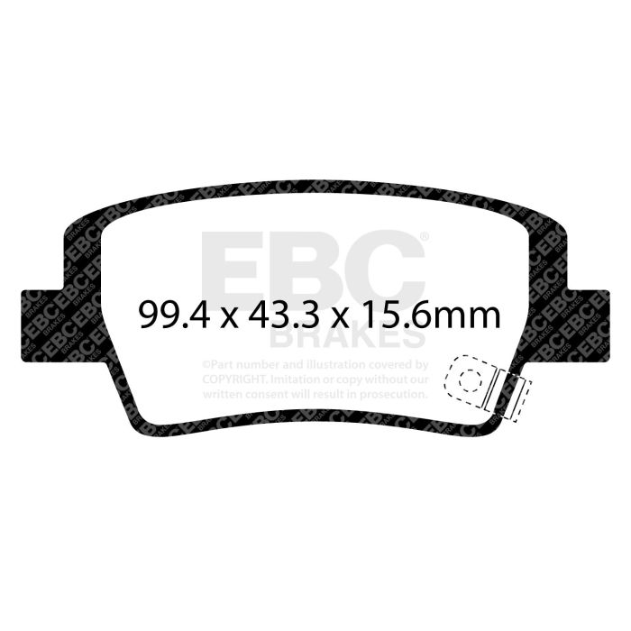 Pastillas de freno DP43154R YELLOWSTUFF EBC para Hyundai i20 N 1.6 Turbo Gasolina 2021