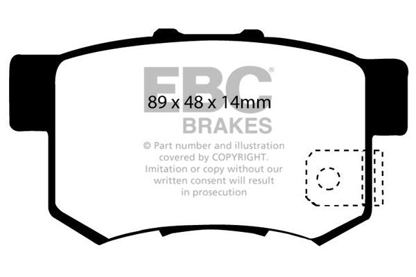 DP51193B Pastillas de freno BLUESTUFF NDX EBC Brakes para ACURA CL CSX Canada Type S EL Canada ILX Integra Type-R Legend RSX Type S TL TSX Vigor Honda Accord CG2 CG3 Accord CG5 CG6 Accord CM5 CM6 Accord CM7 CM8 Accord EX Accord Accord Wagon Civic EX
