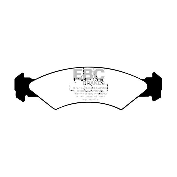 Pastillas de freno DP512 ULTIMAX2 EBC para Ford Fiesta Mk2 Ford COMMERCIAL Fiesta
