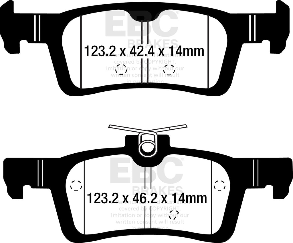 DP52319NDX Pastillas de freno BLUESTUFF NDX EBC Brakes para Ford Fiesta Mk8 ST