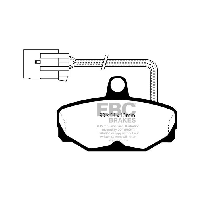 DP571/2 ULTIMAX2 EBC Brake Pads for Ford Scorpio Saloon, Scorpio Estate, Granada Mk3 and Granada Mk3 Estate.