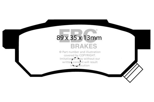 DP642/2 Pastillas de freno ULTIMAX2 EBC Brakes para Honda Beat Civic 4th Gen ED Civic 4th Gen EE Civic 6th Gen MB2 Civic 6th Gen MB3 Civic 6th Gen MB Civic Aerodeck MB8 Civic Aerodeck MC1 Civic Coupe EJ8 Civic Coupe EM1 Civic CRX ED9 Civic CRX EE8