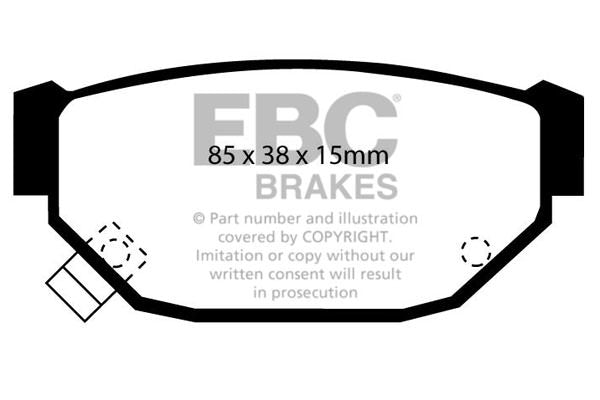 DP674 Pastillas de freno ULTIMAX2 EBC Brakes para Subaru Leone Series 3 AC4 Leone Series 3 AG4 Leone Series 3 AG5 Leone Series 3 AC5 Leone Series 3 AC7 Leone Series 3 AK7 XT Coupe AX4 XT Coupe AX7 XT6 Coupe Leone Series 3 AC4 GT Leone Series 3 AG4