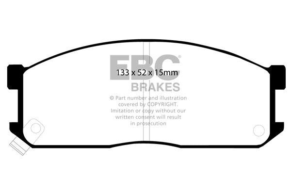 DP683 Pastillas de freno ULTIMAX2 EBC Brakes para Mazda Bongo Bongo Brawny Mazda COMMERCIAL E2000 Panel Van E2200 Panel Van E2000 Pickup E2200 Pickup