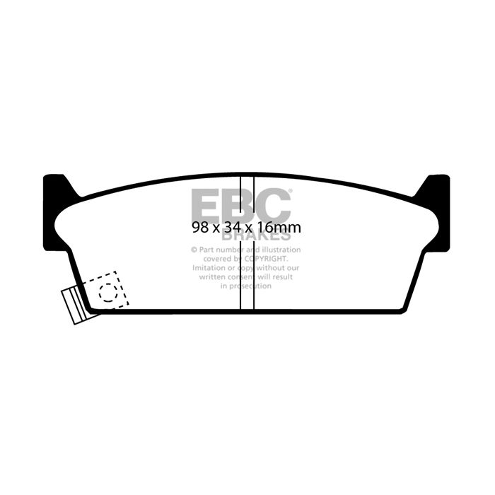 EBC Ultimax2 DP686/2 Brake Pads for Nissan 200SX S13, Laurel C32, Skyline R31, R32, R33, R34, HR32, HCR32, Stagea C34