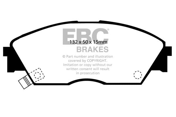 Pastillas de freno DP3706C REDSTUFF EBC Brakes para Honda Civic CRX Prelude Civic CRX Si Prelude S