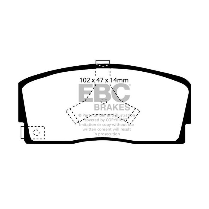 Brake pads DP765 ULTIMAX2 EBC for Daihatsu Applause Charade Charade GTti