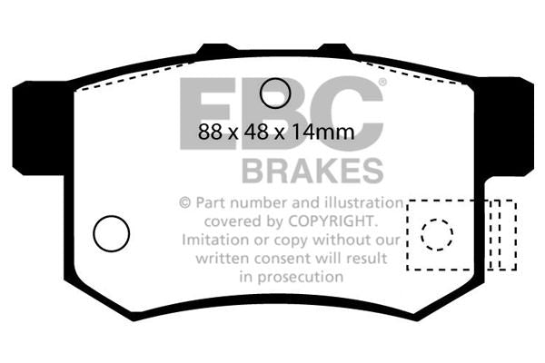 DP781 Pastillas de freno ULTIMAX2 EBC Brakes para Honda Accord CE7 Accord CB3 Accord CC7 Accord CE8 Accord Accord CB7 Accord CE9 Accord CF1 Accord Aerodeck CB3 Accord Aerodeck CE2 Accord Aerodeck CB8 Accord Aerodeck CE1 Accord Coupe CC1 Accord Coupe