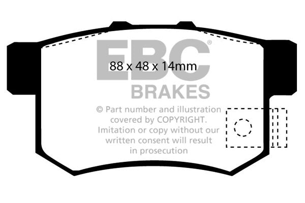 DP2781/2 Pastillas de freno GREENSTUFF EBC Brakes para Honda Accord CM1 Accord CM2 Accord CN2 Civic 6.ª generación MB3 Civic 6.ª generación MB4 Element Legend KA7 Legend KA8 Legend KA9 Odyssey Shuttle Stepwagon Stream ACURA CL RDX RL TL TL Type S