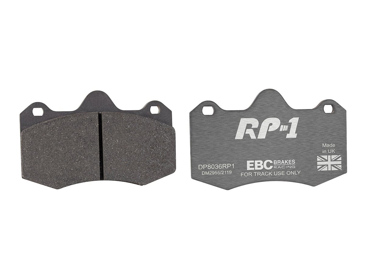 DP8036RP1 Pastillas de freno de competición RP-1 Racing EBC Brakes para Lotus Evora Exige Series 3 MORGAN Aero 8 NOBLE M12 Renault Clio Mk2 Seat Ibiza 6L TVR Cerbera Sagaris Tamora T350 Tuscan Typhon Lotus Evora Exige MORGAN Aero 8 NOBLE M12 Holden