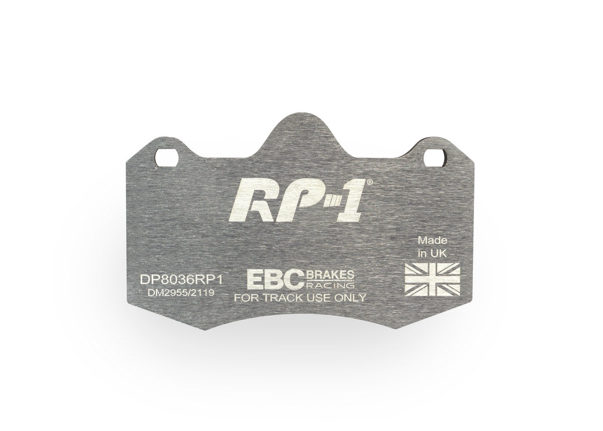 DP8036RP1 Pastillas de freno de competición RP-1 Racing EBC Brakes para Lotus Evora Exige Series 3 MORGAN Aero 8 NOBLE M12 Renault Clio Mk2 Seat Ibiza 6L TVR Cerbera Sagaris Tamora T350 Tuscan Typhon Lotus Evora Exige MORGAN Aero 8 NOBLE M12 Holden