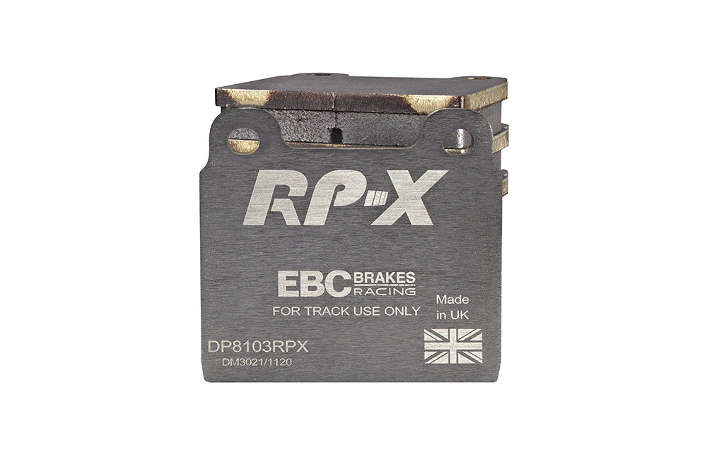DP8103RPX Pastillas de freno de competición RP-X Racing EBC Brakes para Alfa Romeo 1750 GTV 2000 GTV Berlina 1750 Berlina 2000 Montreal Spider BITTER CD BMW 1800 2000C 2000CS DINO 246 308 FERRARI 208 246 308 GT4 308 365 GTC 365 GTS Mondial GLAS 2600